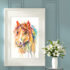 Horse Watercolor Painting Print