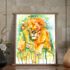 Lion Watercolor Painting Print