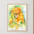 Lion Watercolor Painting Print