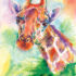 Giraffe Watercolor Painting Print